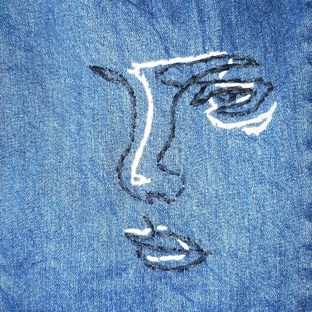 Hand-Embroidered Mom Jeans